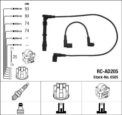 Tendencia Juego de cables de encendido NGK 0505